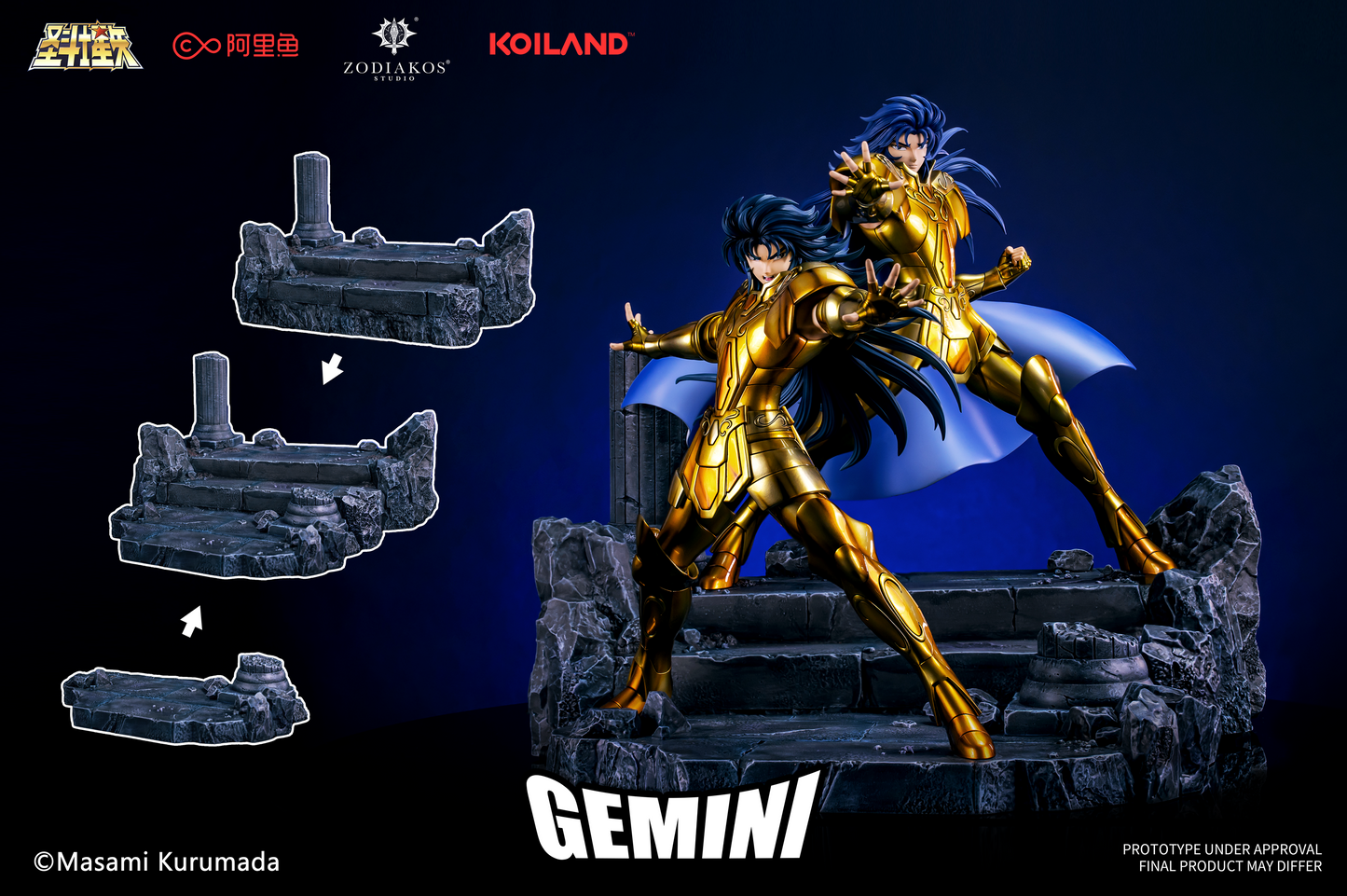 Zodiakos Studio - Saint Seiya Gold Saint Gemini Kanon and Saga (Licensed) [PRE-ORDER]