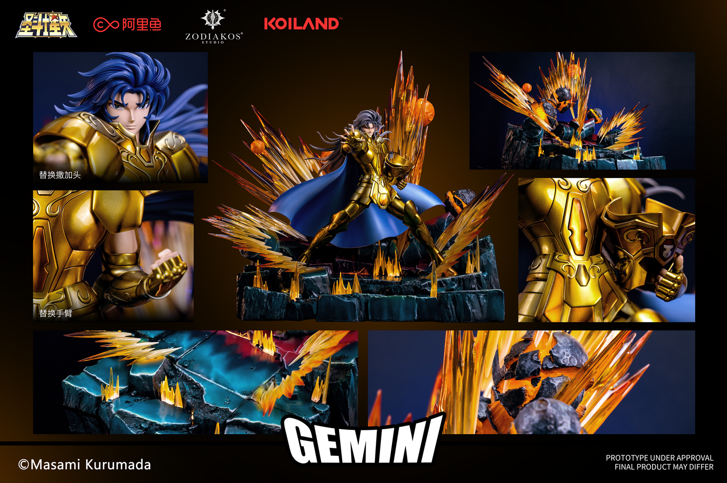 Zodiakos Studio - Saint Seiya Gold Saint Gemini Kanon and Saga (Licensed) [PRE-ORDER]